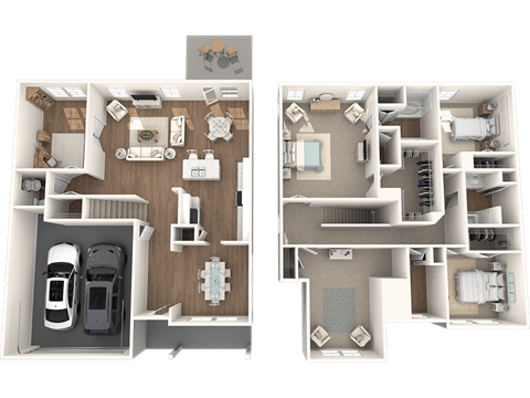 Floor plan for 5 beds, 3 baths, 2586 sqft